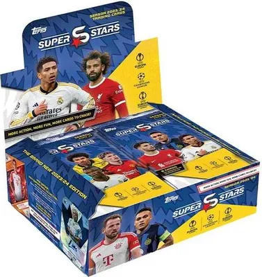 Obrázek produktu pro Topps/Merlin UEFA Champions League Super Stars 2023/24 Sammelkarten Booster Display (24) *anglická verze*