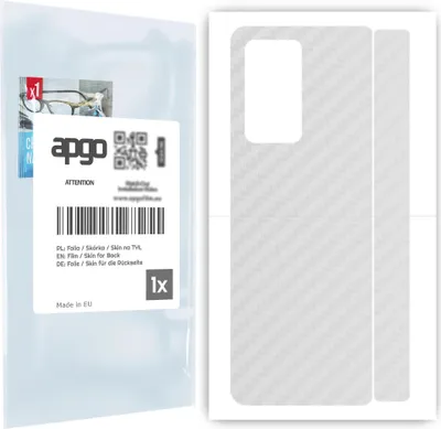 Produktbild von apgo Rückseite Schutzfolie für Samsung Galaxy Z Fold 2 -  Hinten Schutzfolie Carbon Transparent (durchsichtig), Rückseite Folie schützt vor Kratzern und Fingerabdrücken
