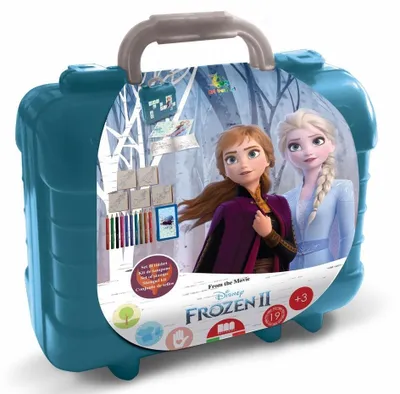 Produktbild von Multiprint Frozen Reise Stempel- und Malkoffer Bastelset für Kinder