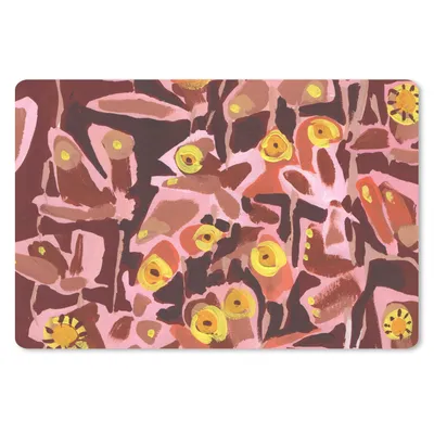 Produktbild von MuchoWow® Mauspad Mousepad Braun - Retro - Schmetterlinge - Tiere - Hippie 27x18 cm - Mousepads - Maus Mat - Pad - Mausunterlage - Büroartikel - Desk Matten