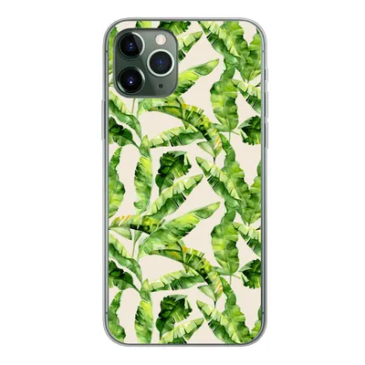 Produktbild von MuchoWow® Handyhülle Schutzhülle Hülle für iPhone 11 Pro Palmenblatt - Muster - Tropisch Silikon Softcase Handy Hülle - Handy