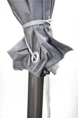 Immagine prodotto di Copertura per ombrelloni da esterno fino a Ø 300 cm, colore grigio, con cerniera