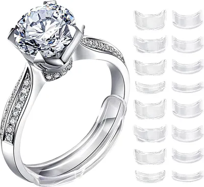 Produktbild von Beautigeir 16 Stück Ringversteller zum Einstellen der Ringgröße, Unsichtbarer Ringgrößenversteller für alle Ringe, verschiedene Größen
