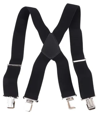 Produktbild von Herren-Hosenträger, 5,1 cm breit, schlichtes schwarzes, robustes Metall, modisches Kleid für geschäftliche Hochzeit, Party