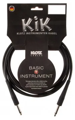 Produktbild von KLOTZ AIS GmbH KIK9.0PPSW, 6.35mm, Männlich, 6.35mm, Männlich, 9 m, Schwarz