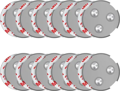 Produktbild von SAVS RMAX-60 Magnethalterung Rauchmelder Magnethalter 60mm - 12 Stück Set - Magnetbefestigung für Feuermelder - Brandmelder Magnetplatten Halterung