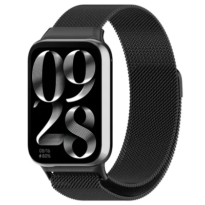 Produktbild von Strap-it Milanaise-Armband passend für Redmi Watch 4 / Xiaomi Smart Band 8 Pro / Xiaomi Smart Band 9 Pro – Schwarz