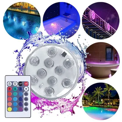 LED svetlá, ambientné osvetlenie do bazéna a váz, 4 kusy