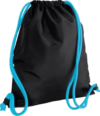 Image de Sac de gym Bagbase Icon BC3396 (Taille unique) (Noir/ Bleu)