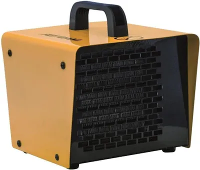 Productafbeelding van Elektrische Kachel - Mobiele Verwarming - Ruimte Verwarmen - Stille Werking - 1 kW - Geel/Zwart