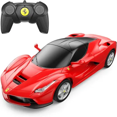 Produktbild von Rastar La Ferrari Auto mit Fernsteuerung, Spielzeug im Verhältnis 1:24, rotes Ferrari RC Spielzeugauto für Kinder
