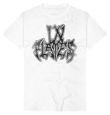 Produktbild von In Flames T-Shirt Herren Retro Logo weiß Band-Merch, Bands 100% Baumwolle M