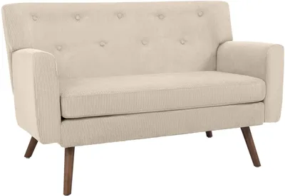 Produktbild von CLP Sofa Kioni Cordbezug 2-Sitzer komfortabel gepolstert bis 240 kg belastbar creme