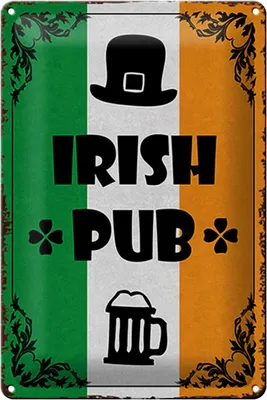 Produktbild von Blechschild Spruch 20x30cm Irish Pub Bier