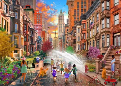 Productafbeelding van Bluebird Puzzel: Zonnige zomerdagen in New York City - 500 stukjes