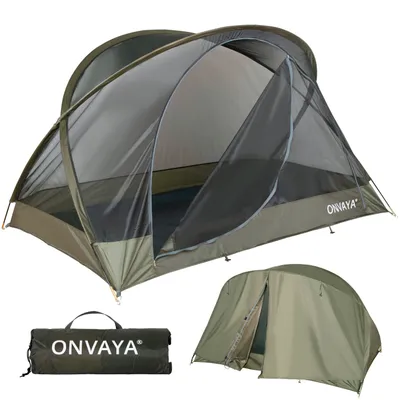 Produktbild von ONVAYA® Insektenschutzzelt ǀ Steingaru ǀ für 2 Personen ǀ mit Regenschutz ǀ einfacher Aufbau ǀ Moskitonetz für Camping, Terrasse oder Park