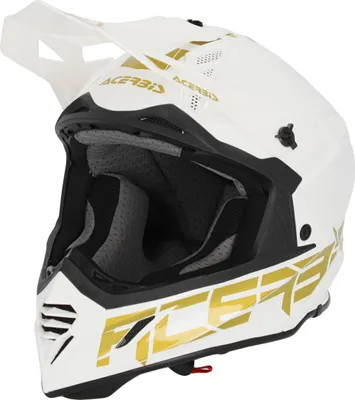 Image de Casque de motocross ACERBIS X-Track 22.06 or blanc brillant taille XXL