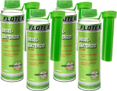 Produktbild von Flotex Diesel Bakterizid 4x 250ml Desinfektion für Dieselmotorenn, Heizölsysteme