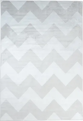 Produktbild von Teppich Wohnzimmer Schlafzimmer Kurzflor Klassisch Design Grau Silber Vintage 160 x 230 cm