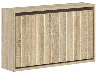 Immagine prodotto di Armadietto a muro per scarpe, modello ZWOLLE, dimensioni 71 x 17 x 43 cm, finitura rovere Sonoma