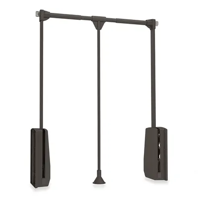 Produktbild von Emuca Kleiderlift für Garderoben Hang, 600 - 830, Mokka, Stahl und Kunststoff