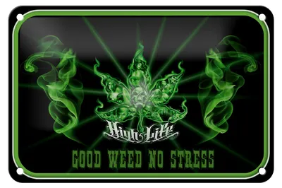 Produktbild von Blechschild Spruch 18x12cm High Life good weed no stress