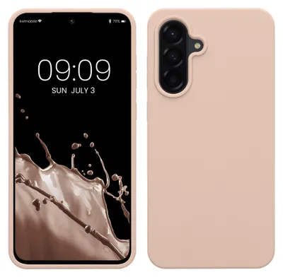 Produktbild von kwmobile Handyhülle für Samsung Galaxy A56 5G Hülle - Case Silikon - Kabelloses Laden - Schutzhülle Cover in Coconut Swirl