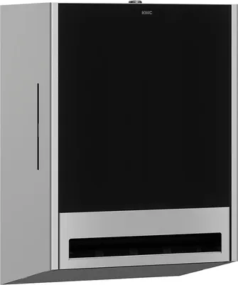 Produktbild von KWC AR Papierhandtuchsp., EXOS, Edelstahl,  AP, 300x423x210 mm, Front ESG schwarz