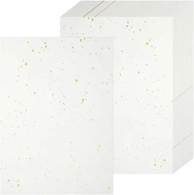 Productafbeelding van Knipvel A4, 120 g/m², 60 vellen, met gouden glittervlokken, geschikt voor uitnodigingen
