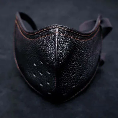 Produktbild von Punk-Ledermaske, Motorrad-Biker-Halbmaske, Anti-Staub-Sportmaske