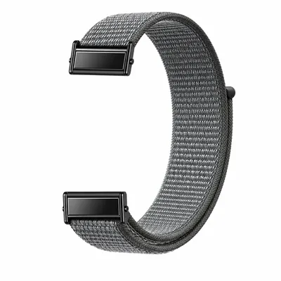 Produktbild von Armband für Fitbit Charge 5 Fitness Uhrenarmband aus Nylon Klettverschluss Sport atmungsaktiv verstellbar weich - Grau