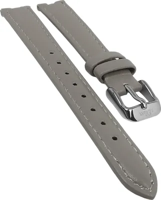 Produktbild von s.Oliver → Uhrenarmband 14mm Leder grau glatt gepolstert → SO-3451-LQ