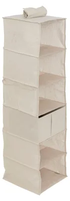 Produktbild von Schuhablage "groomy" 6 fächer mit korb beige 127x30cm - 5 five simply smart