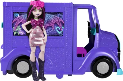 Produktbild von Mattel Monster High Koncertowy Food + Lalka Zestaw Hxh83 Lastwagen Rosa Rosa One Size