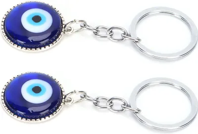 Zdjęcie produktu dla MXGZ Evil Eye brelok do kluczy, naszyjnik Evil Eye do noszenia, piękny, do noszenia, do biura, domu, wewnątrz i na zewnątrz