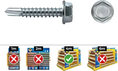 Image de Vis Autoperceuse Hexa 3.5x19 Zinc Autoperceuse Din 7504k, Tête Hexagonale - Celo
