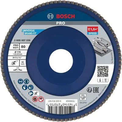 Produktbild von PRO X571 Fächerschleifscheibe, gerade, 115 mm, K80