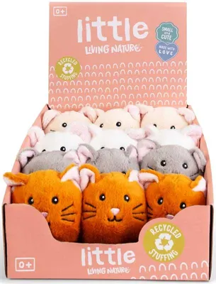 Produktbild von Living Nature Kuscheltier Katze Plüschspielzeug mehrfarbig - weicher Spielgefährte