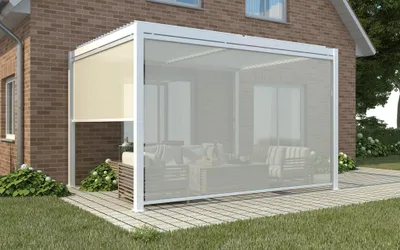 Immagine prodotto di Tenda laterale in textilene per pergola bioclimatica lato 270x218h cm Solarium