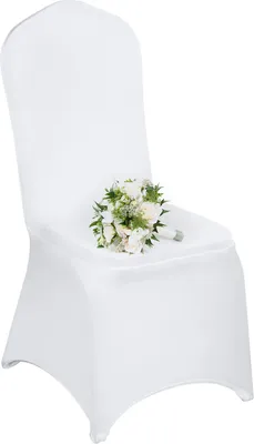 Produktbild von VEVOR 100 Stk Stuhlhussen Polyester Und Elasthan Elasthan Stuhlüberzug Weiße