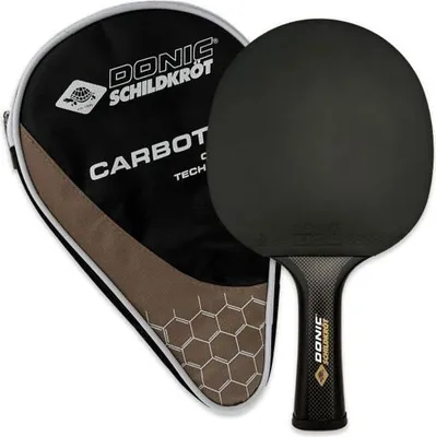 Image de Raquette Tennis de Table Schildkröt CarboTec 7000, 100% Carbone, Revêtement Liga QRC, Éponge 2.3mm, Housse Incluse