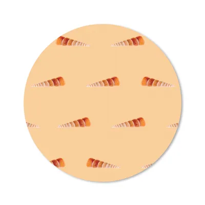 Produktbild von MuchoWow® Mauspad Mousepad Muscheln - Muster - Orange 30x30 cm - Mousepads - Maus Mat - Pad - Mausunterlage - Tischunterlage - Schreibtischmatten