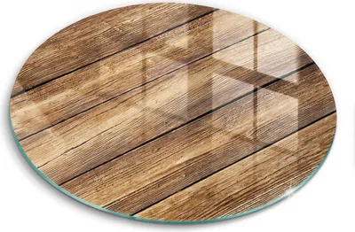 Produktbild von Glasschneideplatte - Herdabdeckplatte - fi40 cm -Schneidebrett - Spritzschutz - Holzstrukturplatten