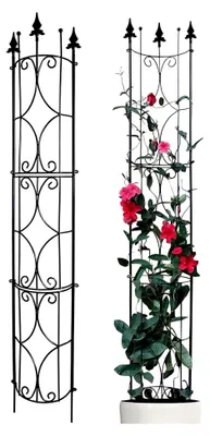 Produktbild von Rankgitter Garten 2er Set 182 cm H x 31 cm B Metall für Pflanzen Indoor/Outdoor