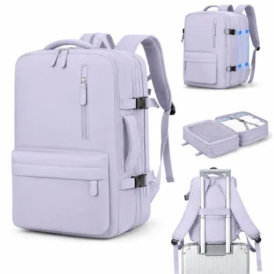 Produktbild von Rucksack, wasserdicht, mit integriertem USB-Ladeanschluss, LILA