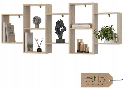 Produktbild von Wandregal Sonoma-Eiche 160cm – Hängeregal aus MDF – Bücherregal für Wohnzimmer, Schlafzimmer, Küche