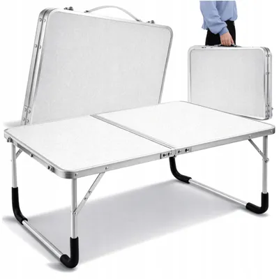 Obrázek produktu pro Omna | Skládací kempingový stůl – 60 × 40 cm – hliník – lehký – kompaktní – přenosný