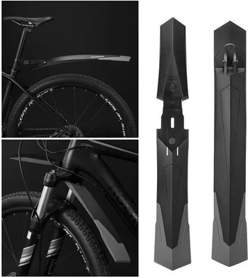 Produktbild von PRO Schutzblechset Mountainbike 26" & 27.5 Zoll - Vorder- und Hinterradschutzblech - MTB Schutzblech Set - Anti-Schutzblech - Mountainbike-Schutzblech - Schwarz - Decopatent