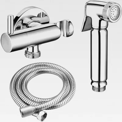 Produktbild von Design WC/Bidet Handbrause Komplettset mit Absperrventil - Rund
