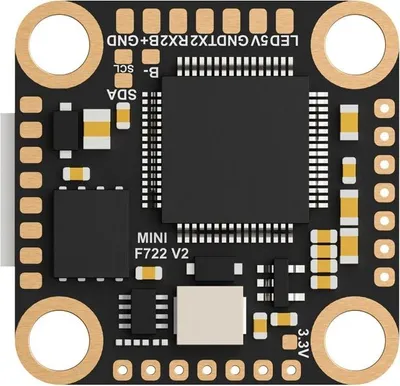 Obrázok produktu pre Foxeer Mini F722 V2 Flight Controller 2~6S 20*20mm Montážna diera MPU6000 BetaFlight kompatibilný s DJI Letecká jednotka, ako je znázornené